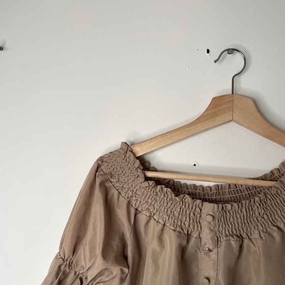 Boohoo brown crop top boho long sleeve 2 - Picture 6 of 10